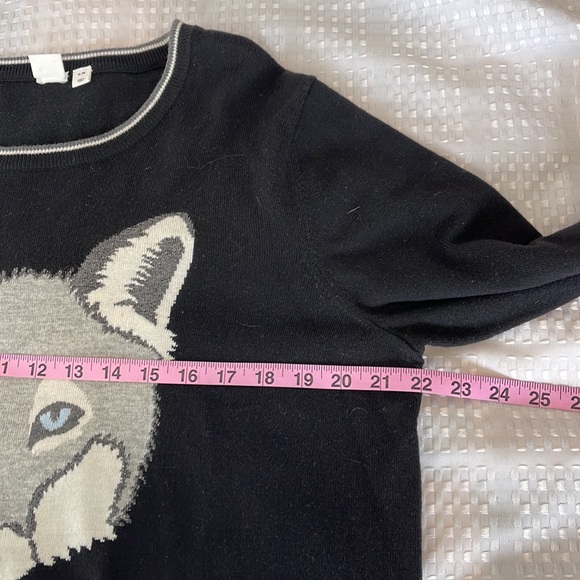 🌸Gap merino wool blend long sleeves sweater with fox - Picture 6 of 10